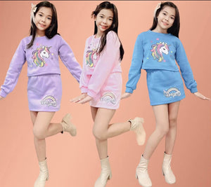 Kids Unicorn Terno Pullover Set