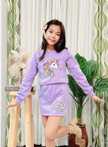 Kids Unicorn Terno Pullover Set