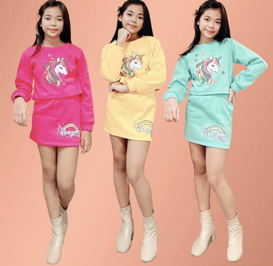 Kids Unicorn Terno Pullover Set